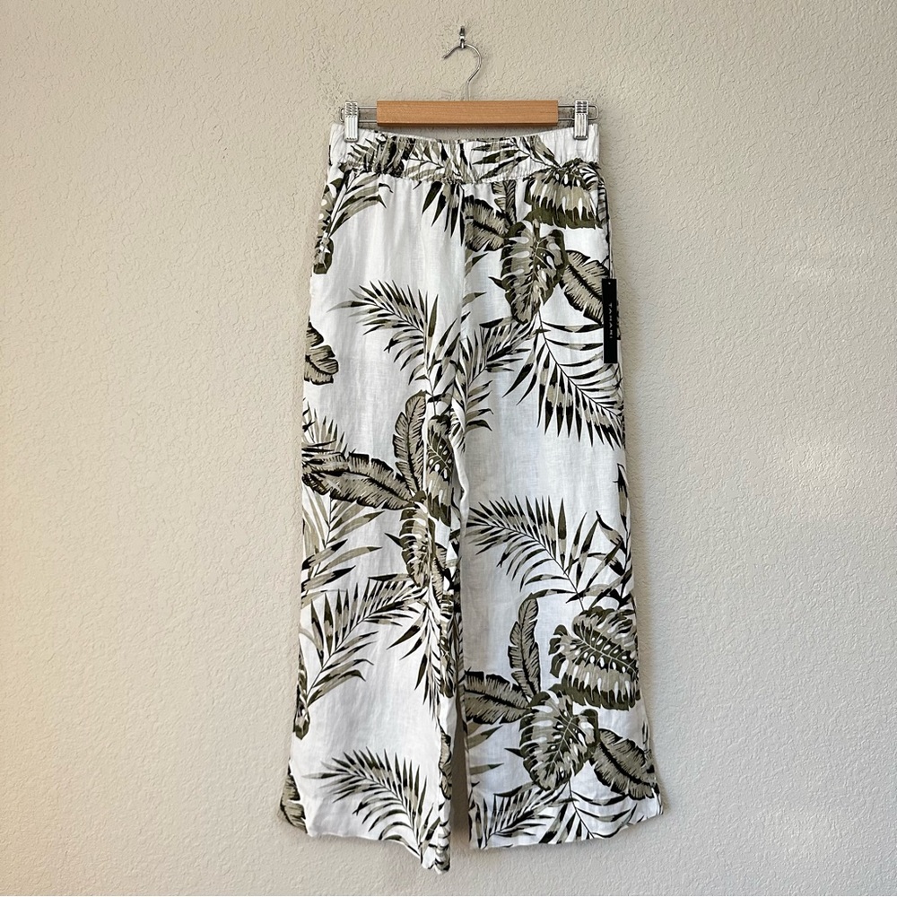 NWT Tahari Wide Leg Linen Pants Size S